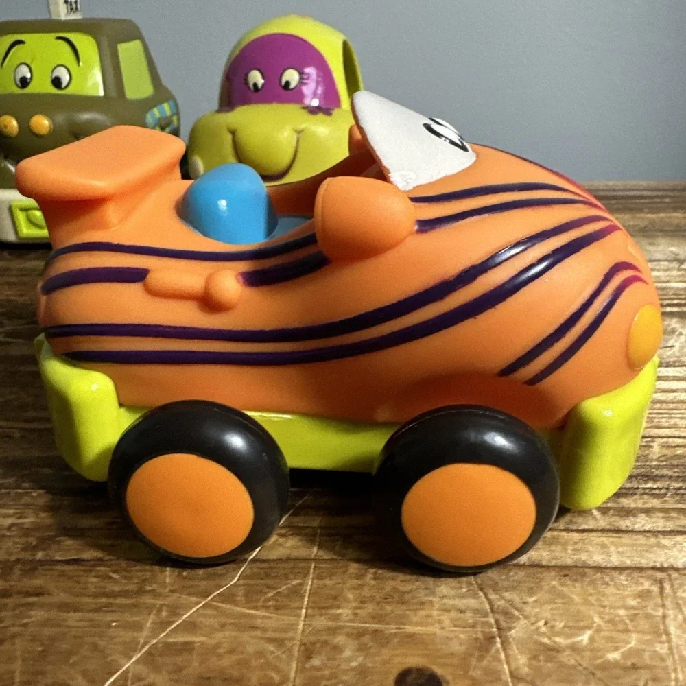 Just B You Baby Toy Cars Pull Back Action Clicking Wheels Set of 3